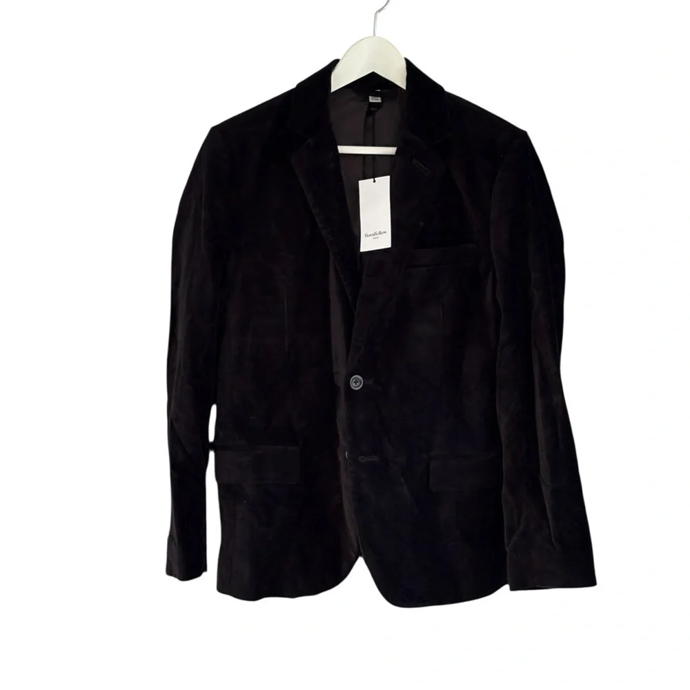 Goodfellow NWT Black Mens Size Small Velvet Soft Kenwood Blazer